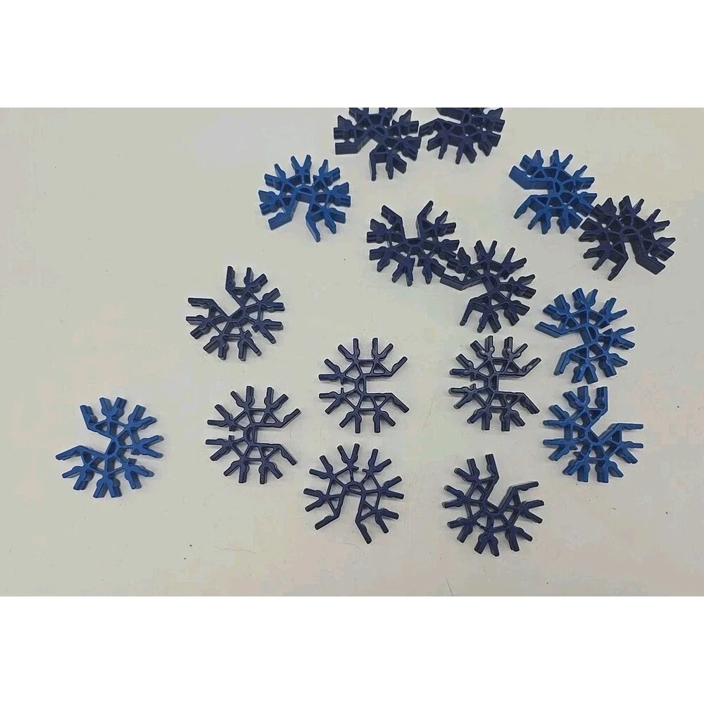 K'nex Loopin Lightning Coaster Parts Lot of 13 Blue & Dark Blue 7-Way Connectors